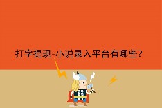 打字提现-小说录入平台有哪些？