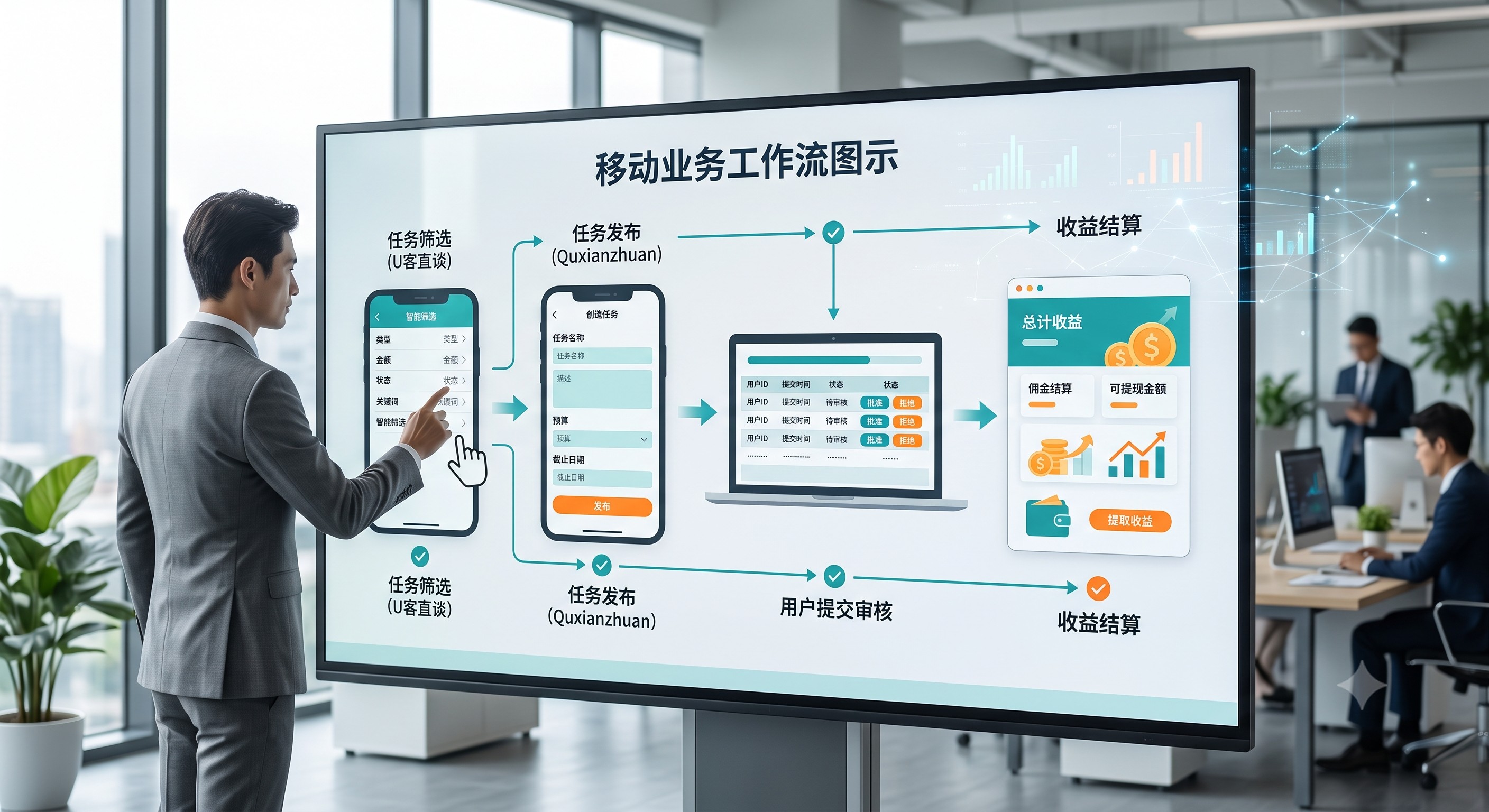 任务平台赚差价实操:U客直谈高价单搬运到趣闲赚,中间商怎么赚