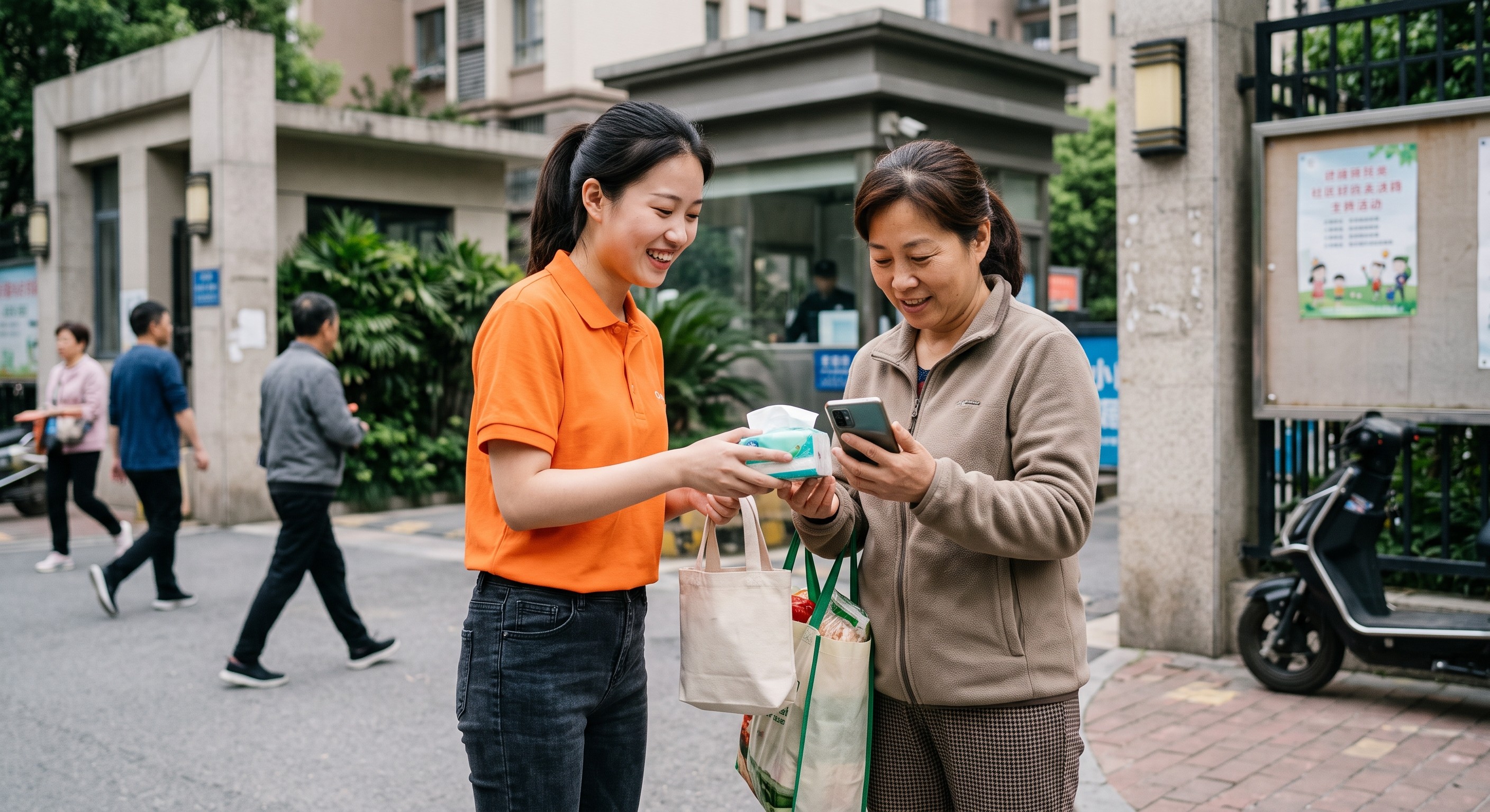 地推加微信技巧：告别生硬推销，用顺手帮提东西加微信送礼话术，自然破冰