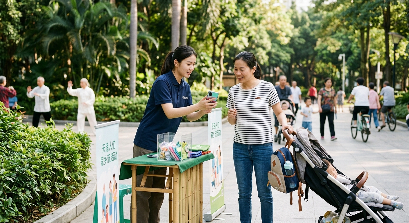 周末去市集公园地推拉新，每天赚100元的学生党极简方案