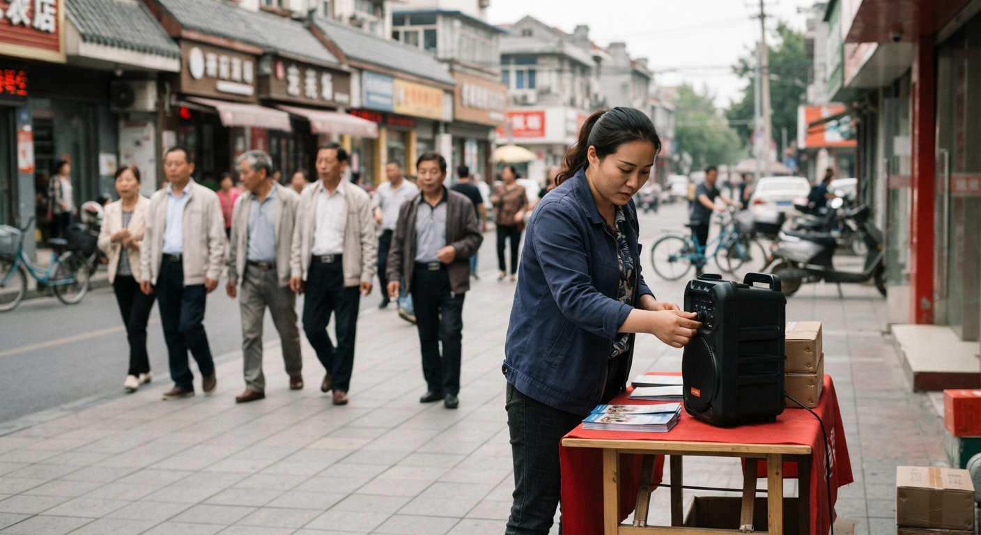 地推大喇叭音频录制规范：音量控制与不招人烦的魔性循环文案