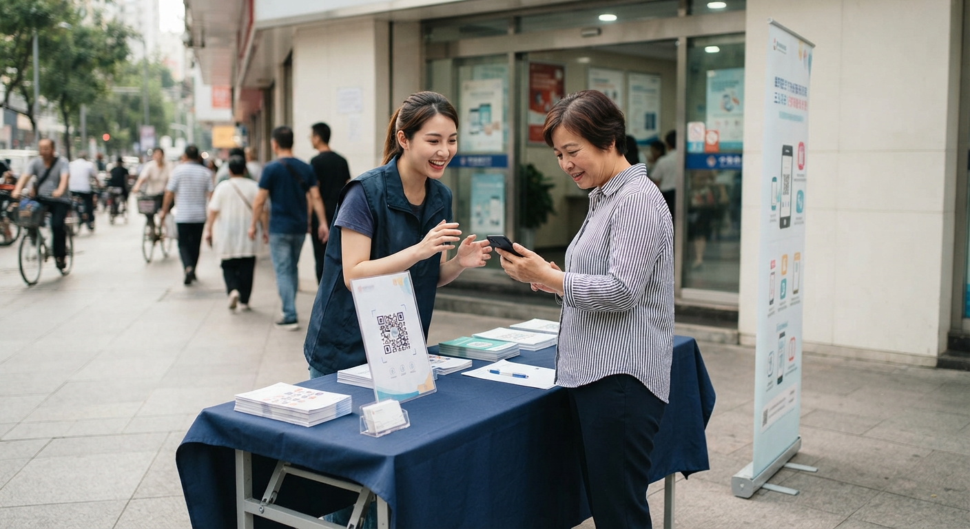 中国移动和包支付拉新业务：营业厅门前设点摆摊的标准化流程