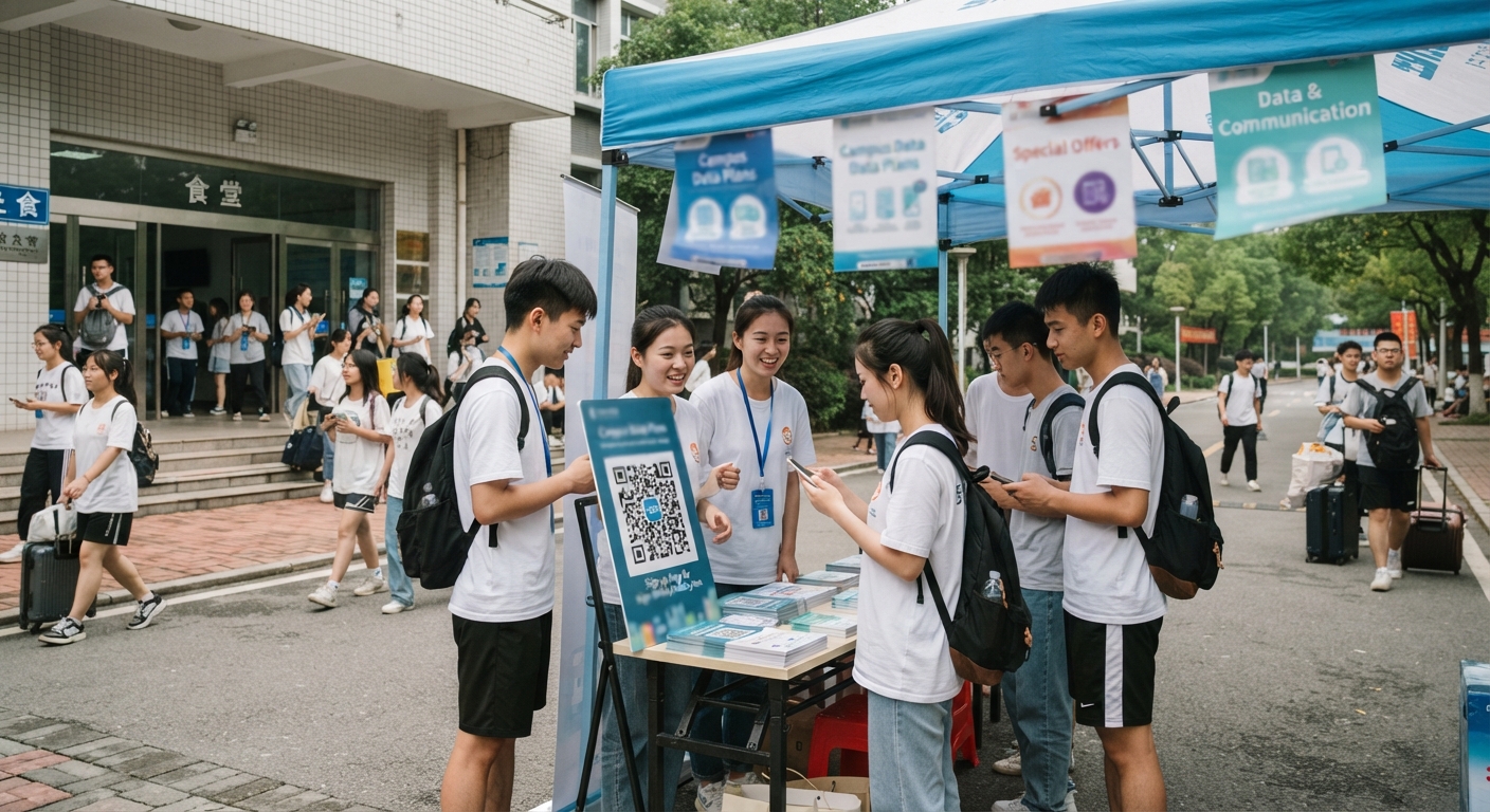 19元大流量号卡校园地推实战：开学季单周分销500张SIM卡的落地打法