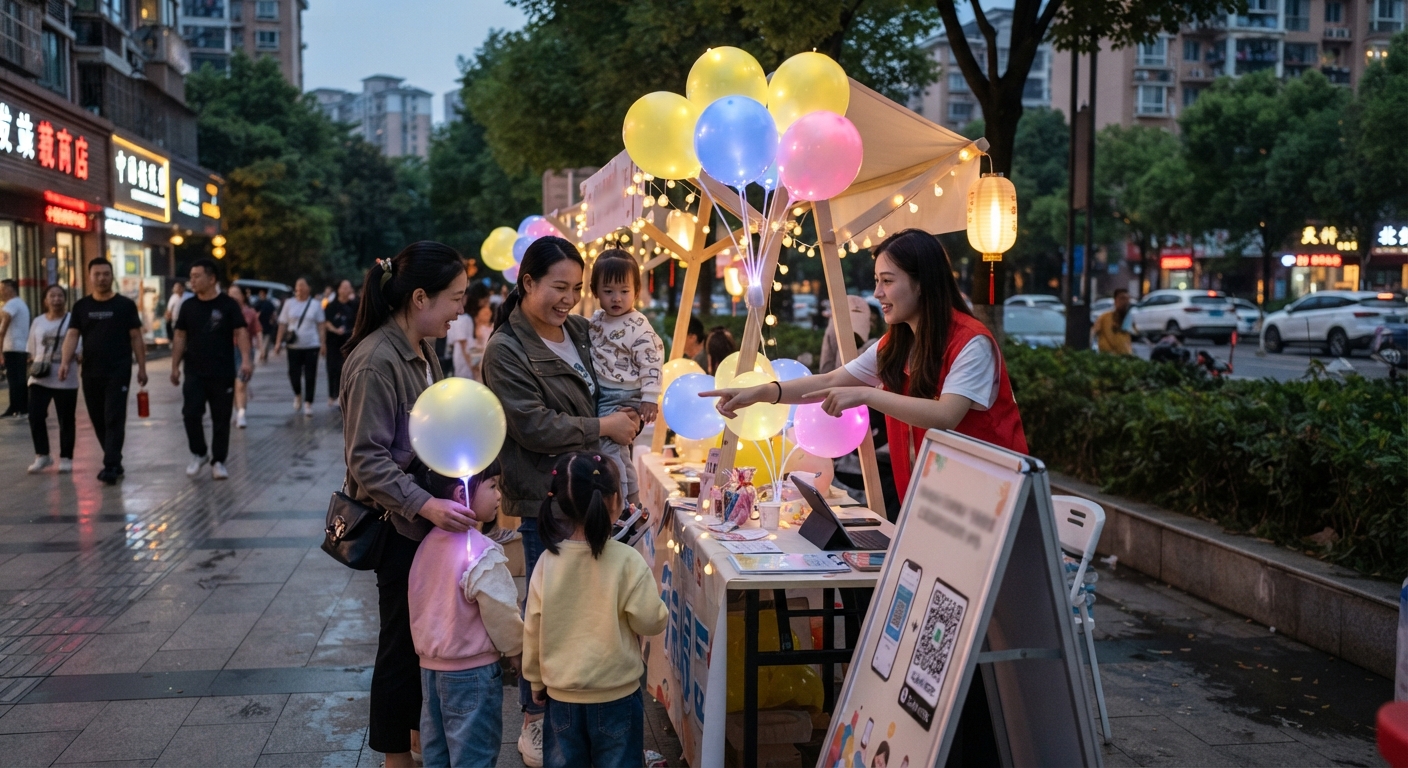 地推赠品发光气球批发渠道怎么找？8毛波波球吸引宝妈的真实打法