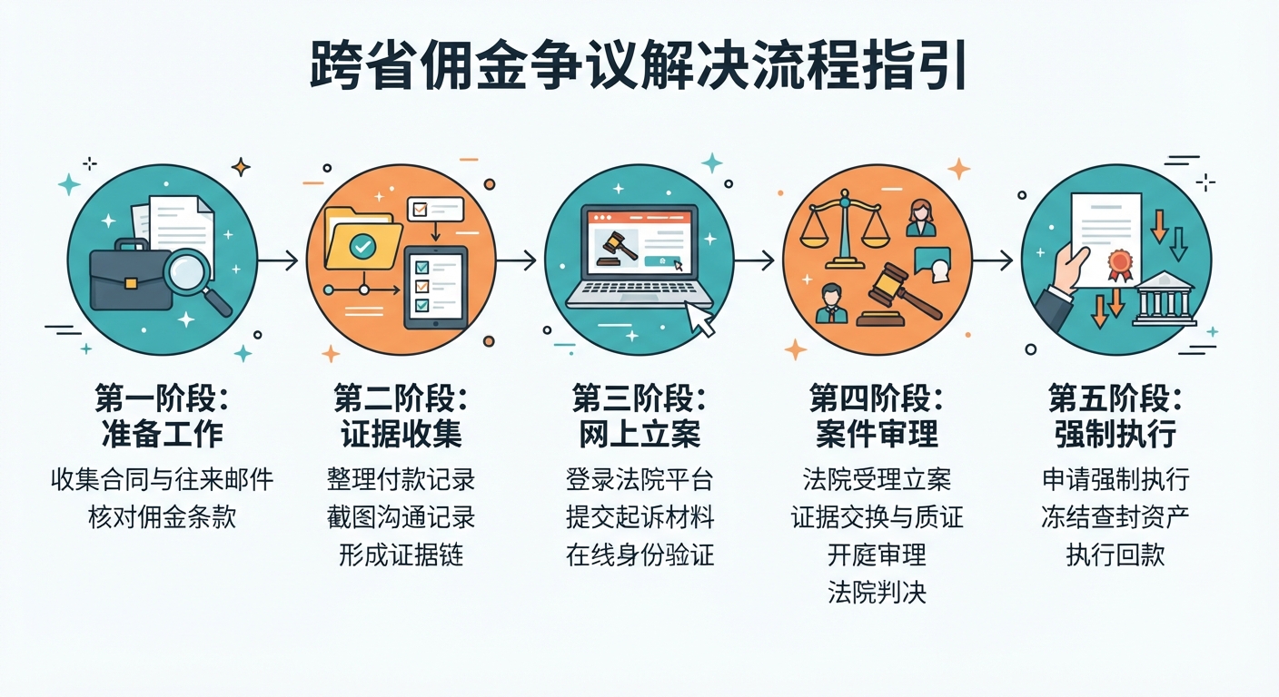 跨省异地追讨兼职佣金全攻略：移动微法院在线立案实操指南
