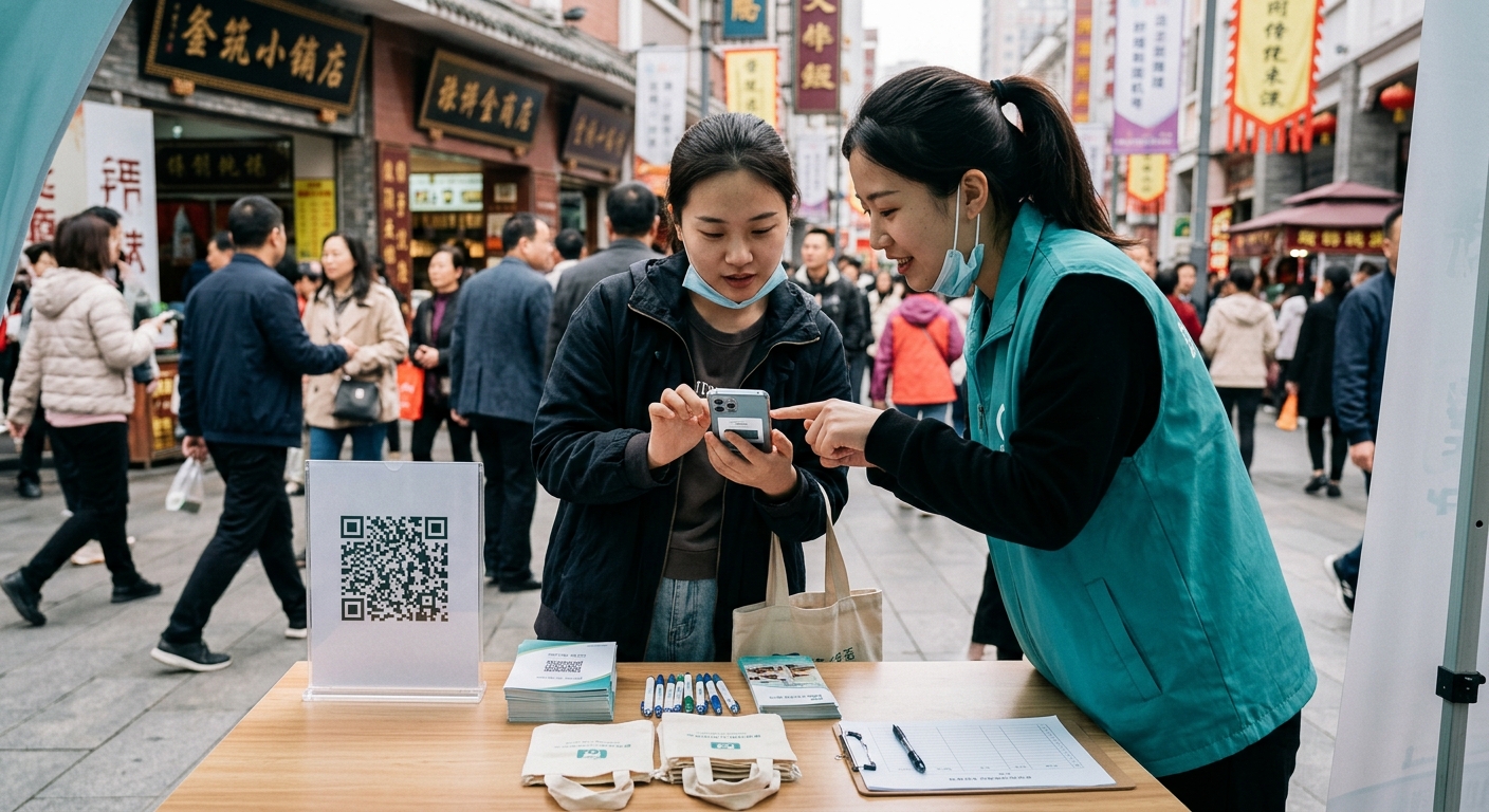 两人搭档地推主攻与辅助分工：一个拦人一个操作手机，怎么配合才出量
