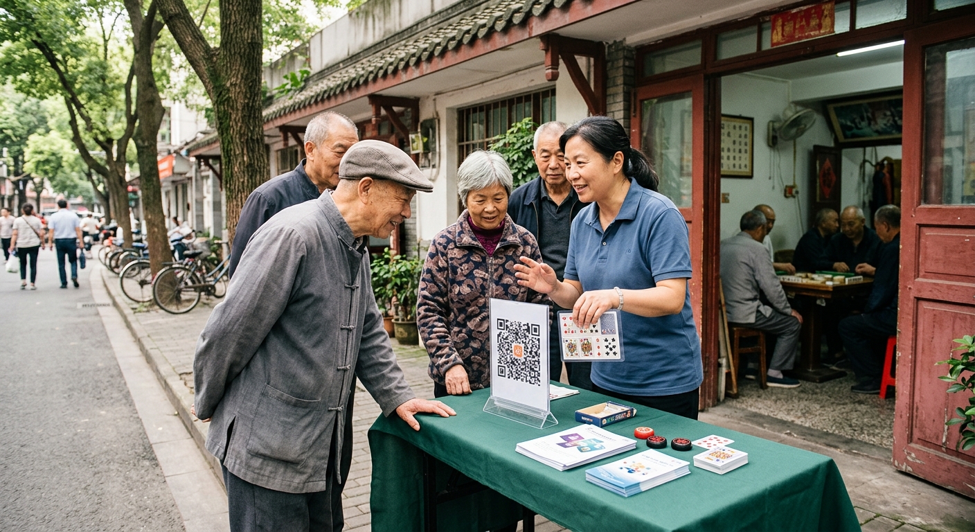 社区棋牌室地推策略：以“送扑克牌”为切入口的极速版推广