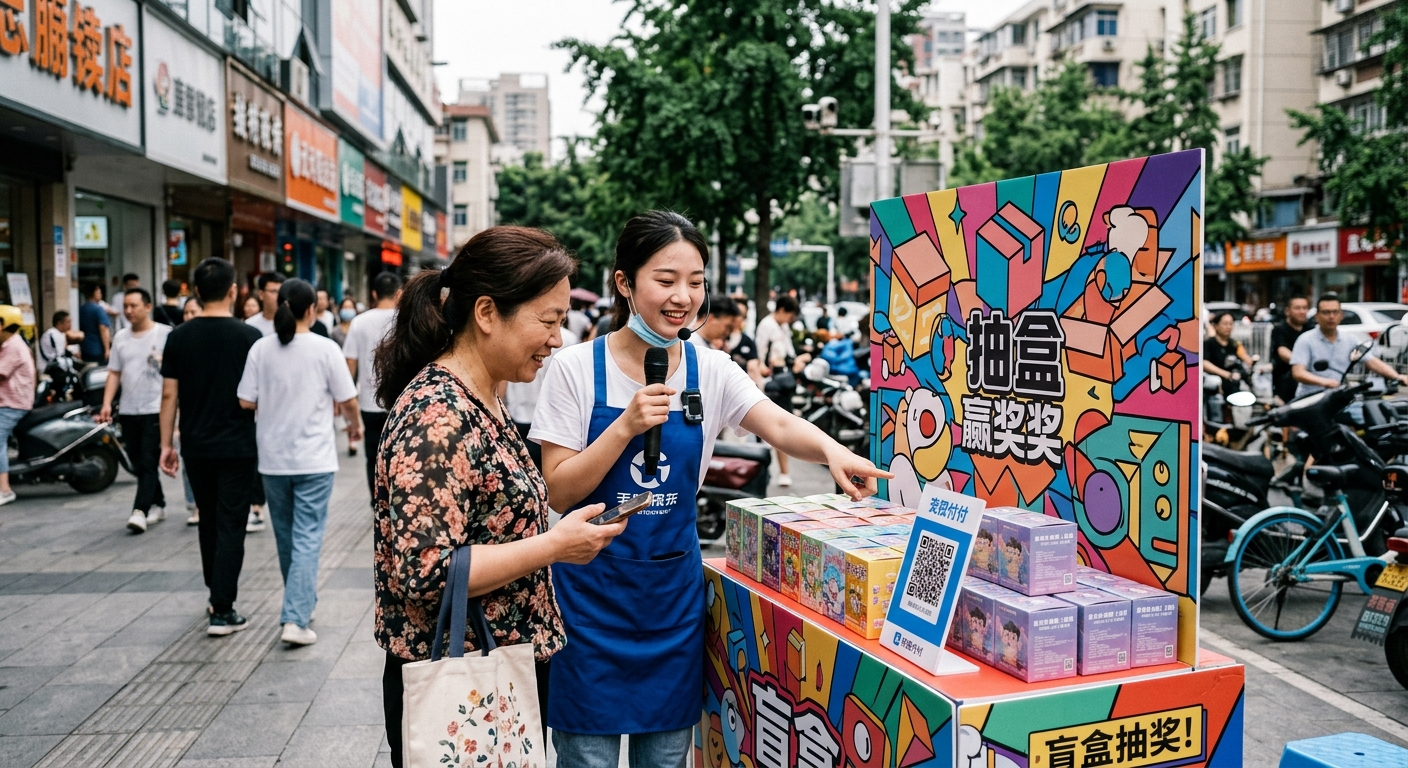 盲盒抽奖箱地推裂变术：100%中奖心理诱导高客单金融注册