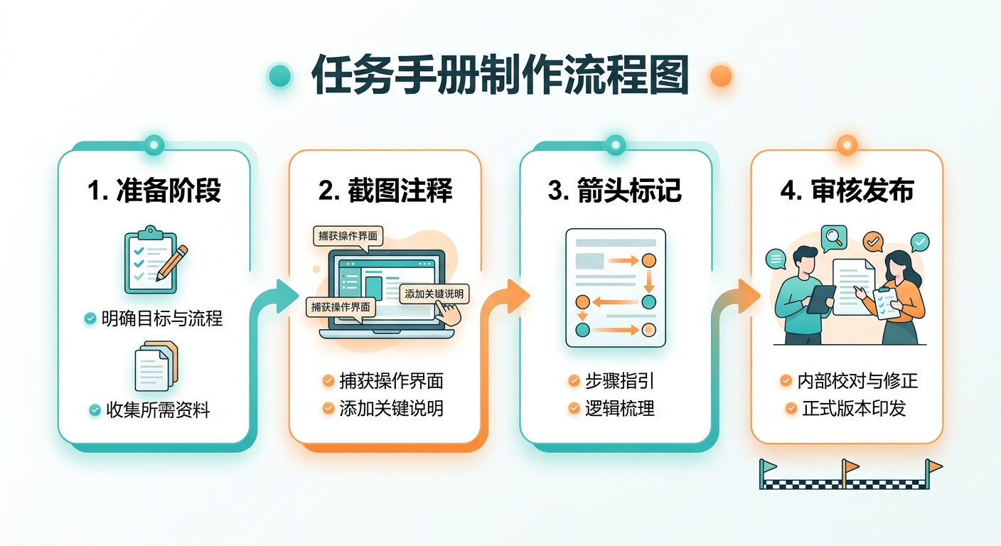 制作高清PDF做单手册：图文箭头标注，新手一分钟看懂任务怎么做