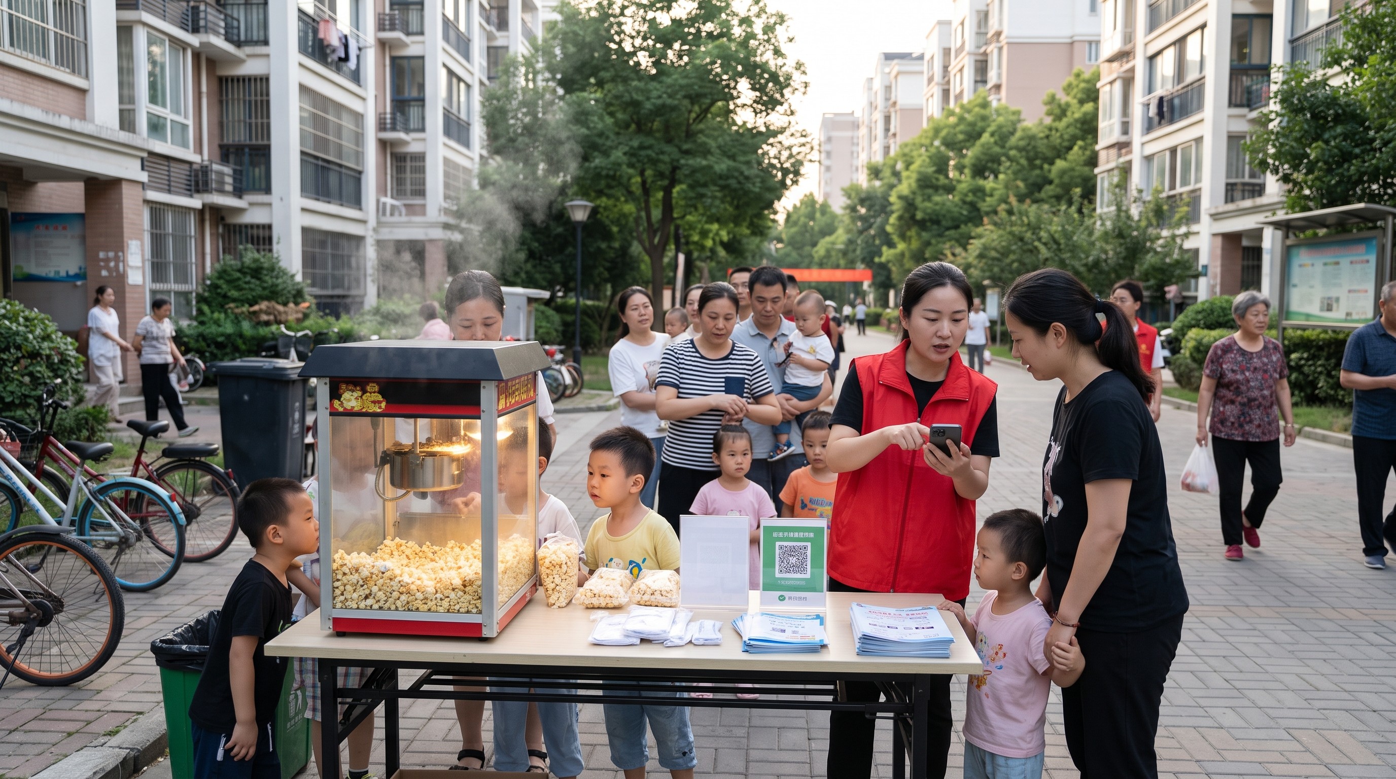 爆米花机现场制作香气地推：靠嗅觉吸引带小孩家庭的全套实战技巧