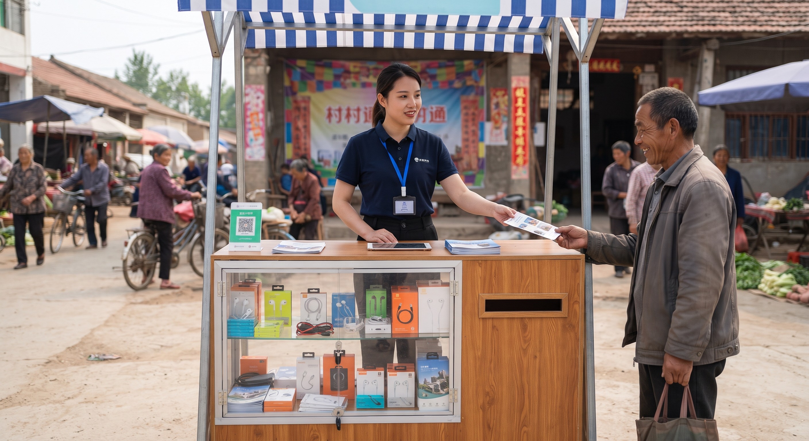 农村集市摆摊防偷赠品：展台封闭式陈列怎么做，盘点红线怎么守